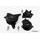 Engine covers PUIG Track for Championship 21517N črna included 3 covers