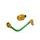 Lever guard in aluminium + left end ACCOSSATO DE004 with green hose and joint right