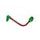 Lever guard ACCOSSATO DE002 with red hose and joint left, aluminium