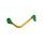 Lever guard ACCOSSATO DE001 with gold hose and joint right, aluminium