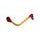 Lever guard ACCOSSATO DE001 with gold hose and joint right, aluminium