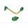 Lever guard in aluminium + right end ACCOSSATO DE005 with gold hose and joint levi