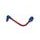 Lever guard ACCOSSATO DE002 with red hose and joint left, aluminium