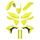 Set plastik POLISPORT 90819 Yellow flo