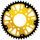 Rear sprocket SUPERSPROX STEALTH RST-1332:46-GLD zlata 46T, 525