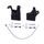 Lever mounting system POLISPORT MX FLOW / BULLIT 8308300002 Črn