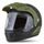 Motocross Helmet CASSIDA FORMX FLATOUT black matt/ green/ green matt peak 2XL