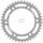 Rear ALU sprocket SUPERSPROX RAL-1306:43-BLK črna 43T, 530