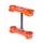 Triple clamp X-TRIG ROCS TECH 40504002 Oranžna