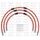 STANDARD Front brake hose kit Venhill POWERHOSEPLUS YAM-10003F-RD (3 cevi v kompletu) Red hoses, chromed fittings