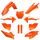 Set plastik POLISPORT 91455 Orange KTM 16