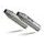 Double full exhaust system GPR DEEPTONE QUSP.140DE.DEATV Brushed Stainless steel
