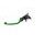 Adjustable folding lever ACCOSSATO LV014 in aluminium for original clutch master cylinders zelena