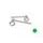 Pair of raised clip-on ACCOSSATO CP004 + 20 mm 10 degrees inclination, green
