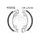 Brake shoe set EBC H332G grooved includings springs