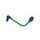 Lever guard ACCOSSATO DE002 with green hose and joint left, aluminium