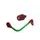 Lever guard in aluminium + left end ACCOSSATO DE004 with green hose and joint right