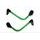 Lever guard ACCOSSATO DE003 with green hose and joint right + left, aluminium