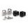 Adapterji za stopalke (Footpeg adapters) PUIG 20455N adjustable črna
