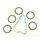 Friction plates kit with clutch cover gasket ATHENA P40230110