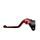 Clutch Lever ACCOSSATO ESK750 fixed CNC-worked aluminium, red