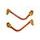 Lever guard ACCOSSATO DE003 with orange hose and joint right + left, aluminium