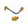 Lever guard in aluminium + right end ACCOSSATO DE005 with blue hose and joint levi