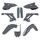 Set plastik POLISPORT 91312 Nardo grey