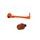 Lever guard in aluminium + left end ACCOSSATO DE004 with orange hose and joint right