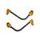 Lever guard ACCOSSATO DE008 with black hose and joint right + left, carbon