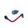 Lever guard in aluminium + left end ACCOSSATO DE004 with red hose and joint right