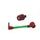 Lever guard in aluminium + right end ACCOSSATO DE005 with green hose and joint levi