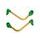 Lever guard ACCOSSATO DE003 with gold hose and joint right + left, aluminium