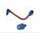 Lever guard in aluminium + right end ACCOSSATO DE005 with red hose and joint levi