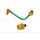 Lever guard in aluminium + right end ACCOSSATO DE005 with green hose and joint levi