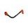 Lever guard ACCOSSATO DE001 with black hose and joint right, aluminium