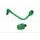 Lever guard in aluminium + right end ACCOSSATO DE005 with green hose and joint levi