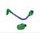 Lever guard in aluminium + right end ACCOSSATO DE005 with blue hose and joint levi