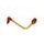 Lever guard ACCOSSATO DE002 with gold hose and joint left, aluminium
