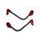 Lever guard ACCOSSATO DE008 with black hose and joint right + left, carbon