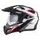 Motocross Helmet CASSIDA TOUR 2.0 X-TRA white/red/black/black matt peak 2XL