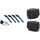 Leather saddlebags CUSTOMACCES SANT LOUIS APS003N črna set, with metal base and fitting kit set