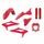 Set plastik POLISPORT 91374 Rdeč