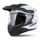 Motocross Helmet CASSIDA ROAD RUNNER DUAL white/ black/ black matt peak S