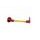 Lever guard ACCOSSATO DE001 with gold hose and joint right, aluminium