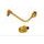 Lever guard in aluminium + right end ACCOSSATO DE005 with gold hose and joint levi