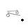 Pair of raised clip-on ACCOSSATO CP004 + 20 mm 10 degrees inclination, black