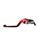Clutch Lever ACCOSSATO ESH011 fixed CNC-worked aluminium, red