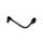 Lever guard ACCOSSATO DE002 with black hose and joint left, aluminium