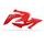 Radiator scoops POLISPORT 8410300003 (par) red CR 04